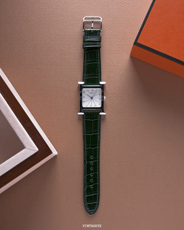 HERMES@H-Hour with Deep-Green Strap M4336