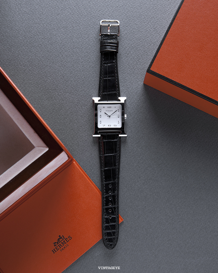 HERMES@H-Hour with Black Strap M4337